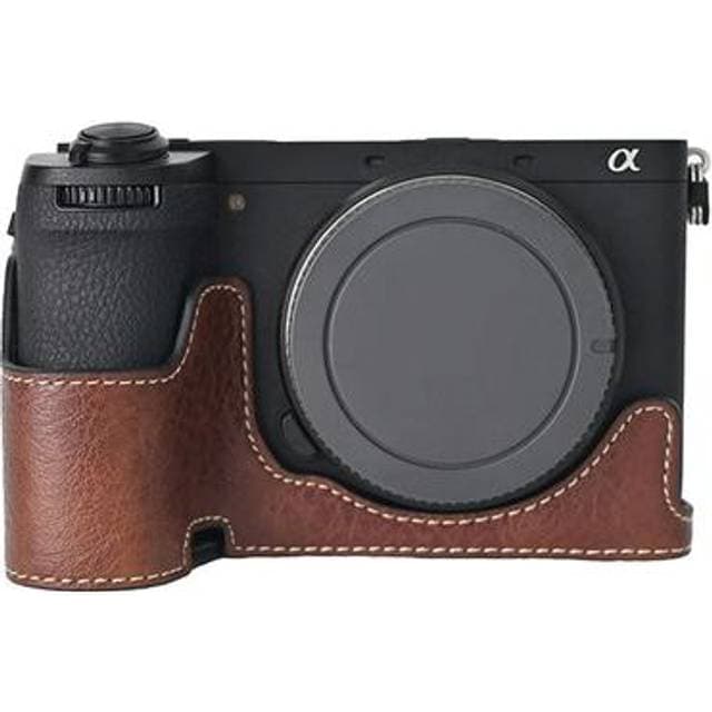 Sony A6700 Large Cutout Litchi Vegan Leather Camera Case