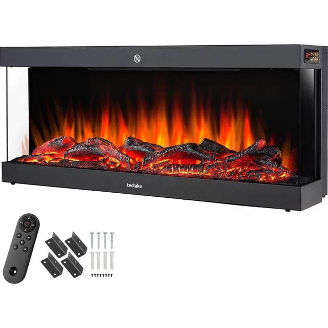 tectake Vægmonteret Elektrisk Pejs Luciano Med 2 Varmeindstillinger