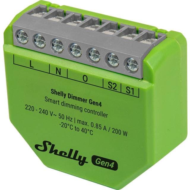 Shelly Dimmer Gen4 Zigbee Matter Bluetooth WiFi Lysdæmper