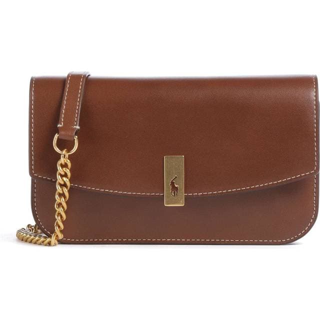 Polo Ralph Lauren Id Leather Chain Wallet Bag - Brown