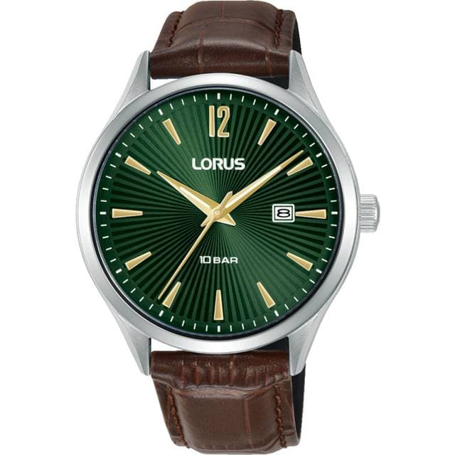 Lorus Classic Herreur Stål Brun Læderrem 10bar 41mm