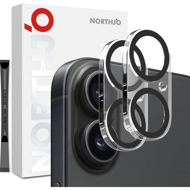 Northjo iPhone 17 Hærdet Kameralinsebeskyttelsesglas 2 Stk