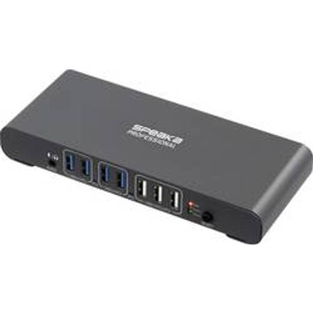 SpeaKa Professional SP-KVM-2P4K KVM Umschalter Gray