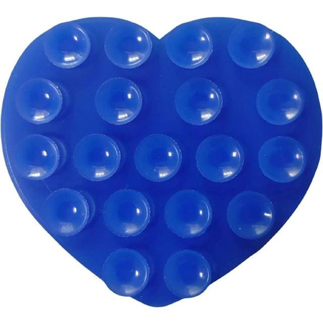 INCOVER Hjerteformet Silikone Sugekop Mobilholder Blå