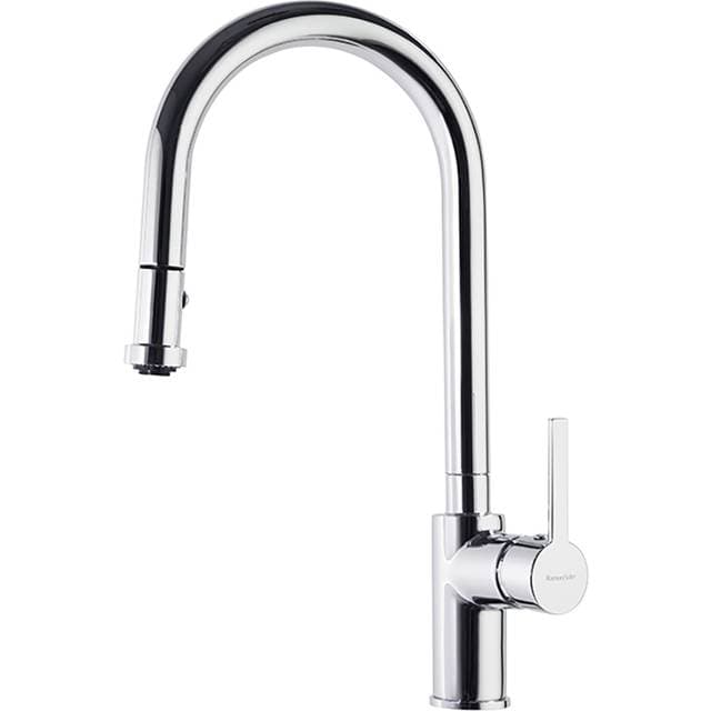 Hill Ceramic Köksblandare Kovren Krom Blank Med Metallmunstycke