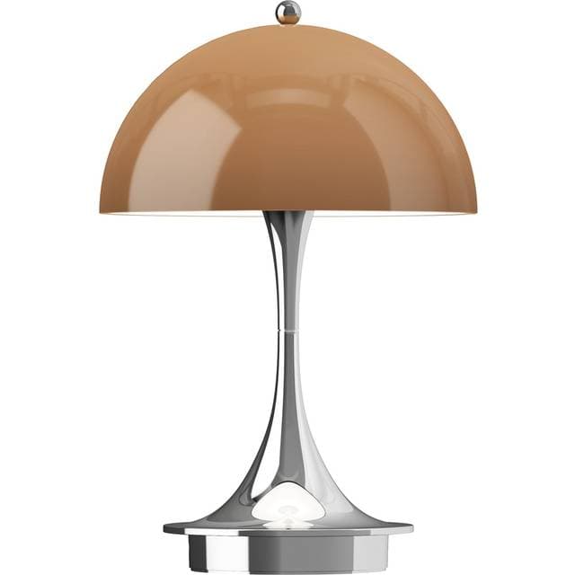 Louis Poulsen Panthella 160 Portable V3 Bord Batterilampe Krom Brun Opal Bordlampe