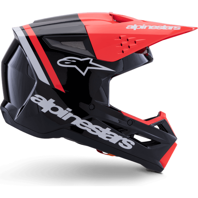 Alpinestars Crosshjelm SM3 Radium - Sort/Rød/Hvid Herre