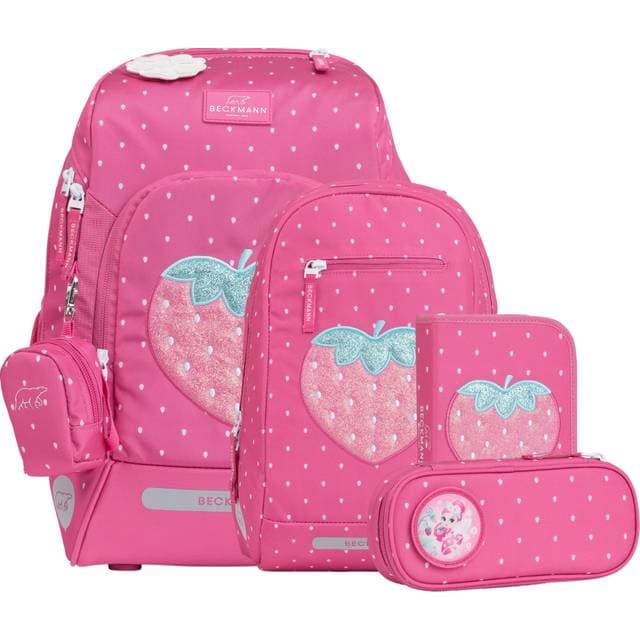 Beckmann Skoletaskesæt Active Air Straw - Lyserød