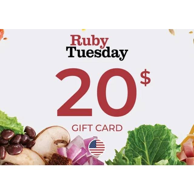 Ruby Tuesday Gift Card 20 USD
