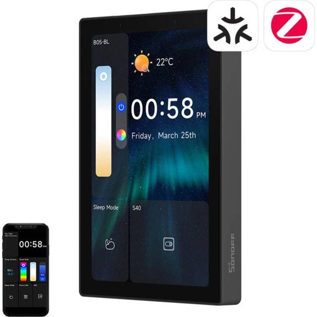 Sonoff NSPanel Pro 120 WiFi Bluetooth ZigBee Matter Kontrolpanel
