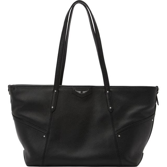Zadig & Voltaire Z Shopper Grained Leather Uld Bag Black