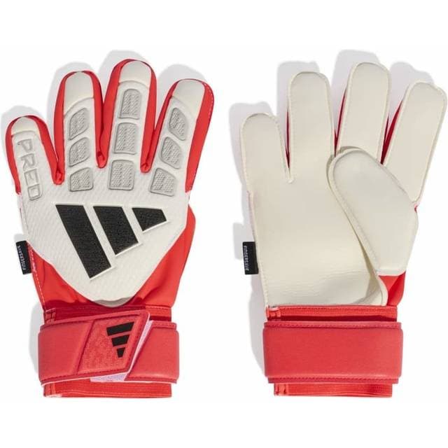 adidas Junior Predator Match Fingersave Goalkeeper Gloves - Red/White