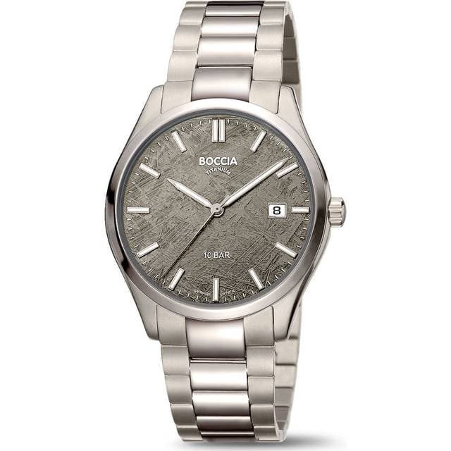 Boccia Titanium Mens 3672-01 Grå Kvarts Herreur