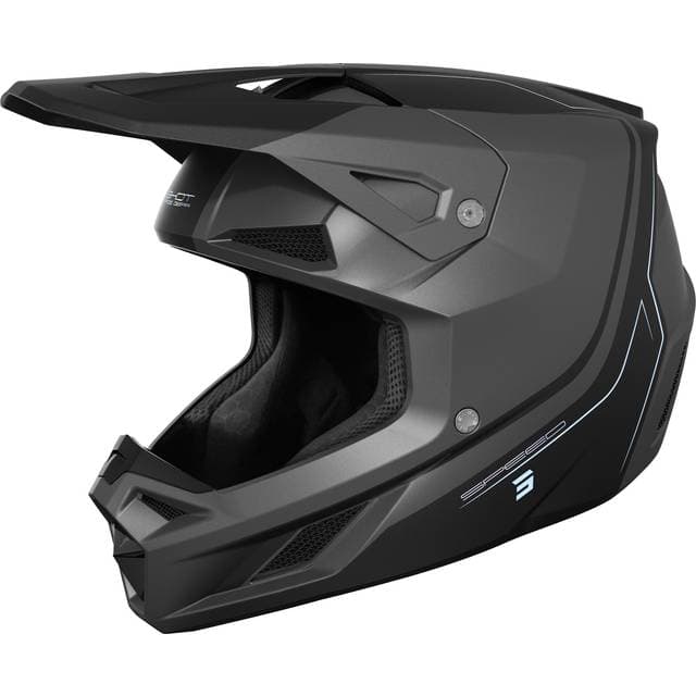 Shot Crosshjelm Speed Atomic - Fury Grå Mat Herre