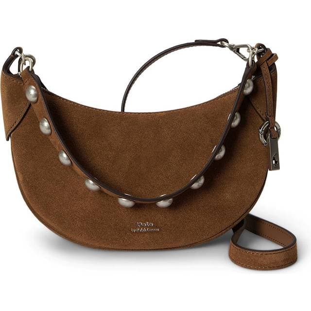 Polo Ralph Lauren Id Suede Mini Studded Bag - Brun