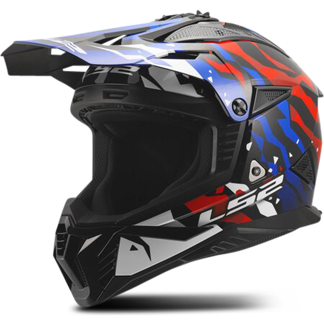 LS2 Mx708 Fast II MX Helmet Grotesk White Blue Red