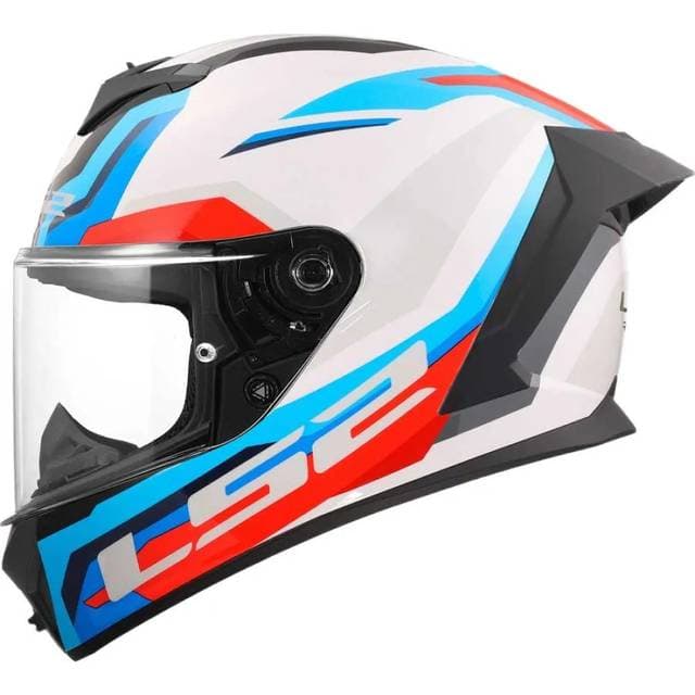 LS2 Ff820 Rapid III Hyper Full Face Helmet - White/Blue/Red