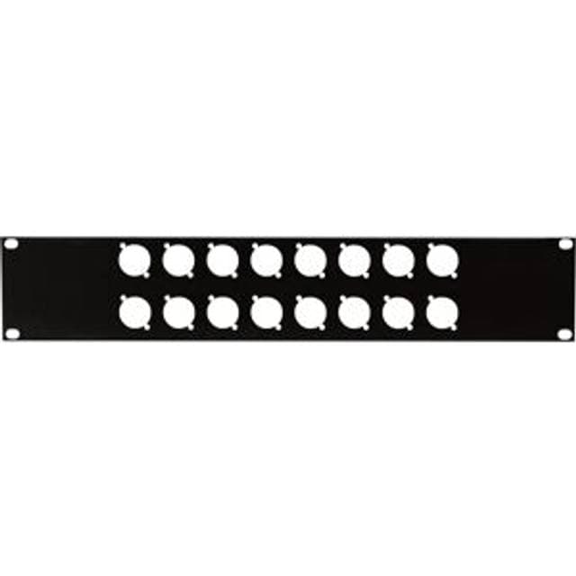 Dap Rack Blindplatte 2HE 16 X XLR Stahl Schwarz