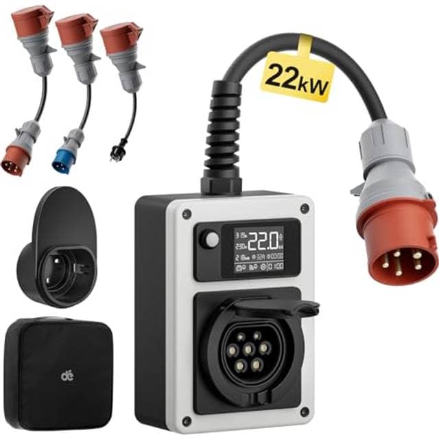 dé Mobile Wallbox 22kW 32A EV Charger Ladestation Typ 2