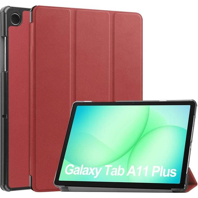 Eiderwood Samsung Galaxy Tab A11 Plus Kunstlæder Flip Cover Vinrød
