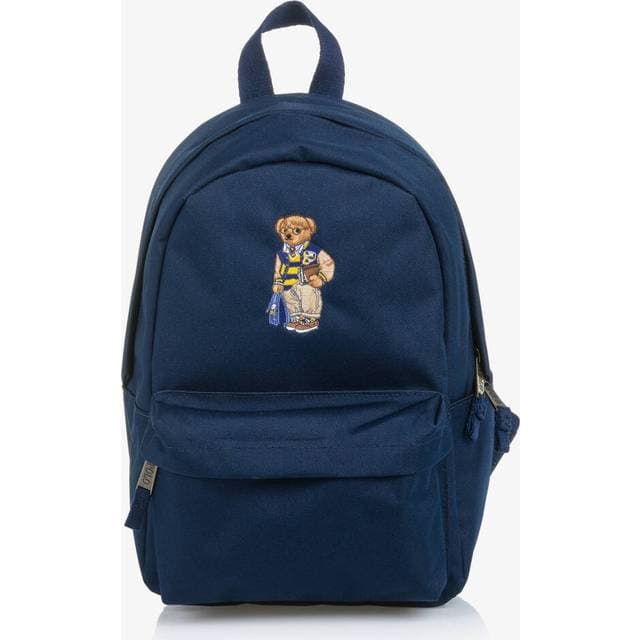 Ralph Lauren Mini Canvas Polo Bear Backpack - Navy Blue