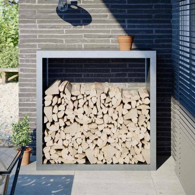 vidaXL Brændestativ 100x40x100 cm Galvaniseret Stål