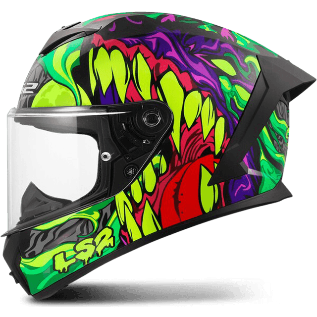 LS2 Integralhjelm Rapid III Lycant Lilla Grøn