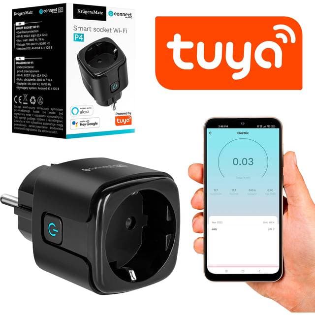 Krüger & Matz Connect P4 Prise Intelligente WiFi