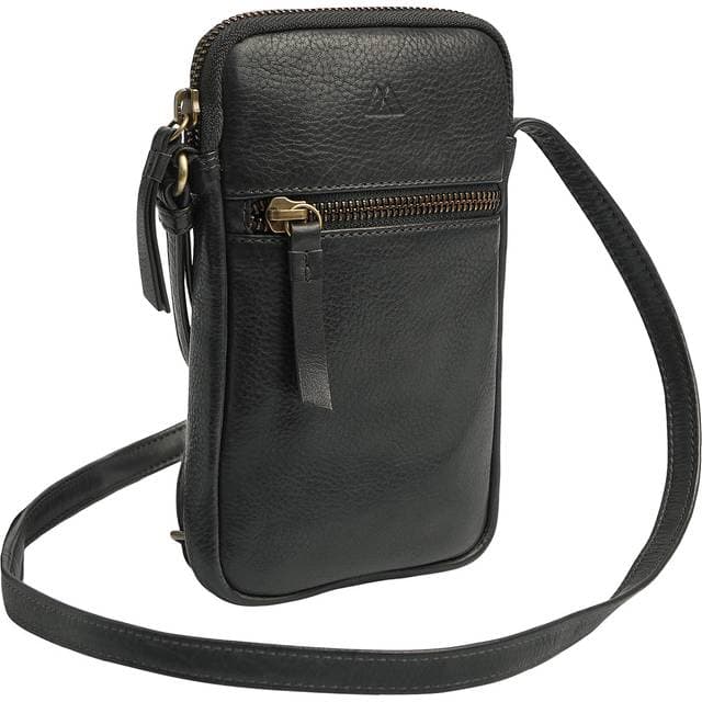 Markberg Mini Cross Bag Vintage Black With Brass Gold