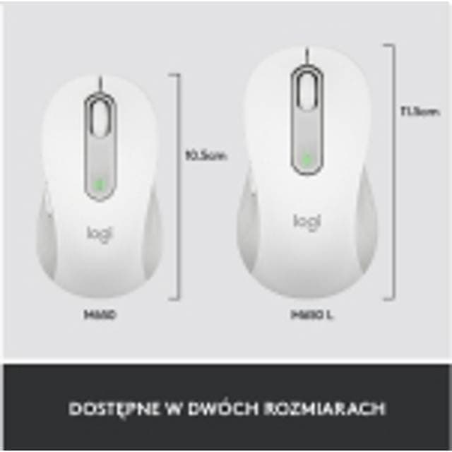 Logitech Mouse M650 L White-Grey Studio Series