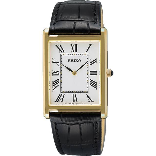 Seiko Conceptual Series Firkantet Herreur Quartz Gold Leather
