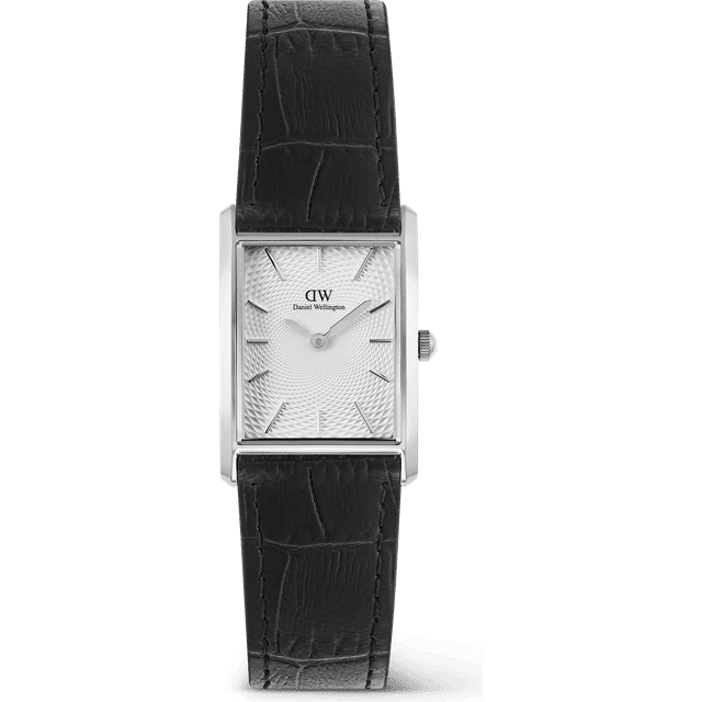 Daniel Wellington DW Ur Black Crocodile Guilloché Silver
