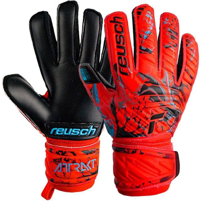 reusch Attrakt Silver Goalkeeper Gloves - Rot