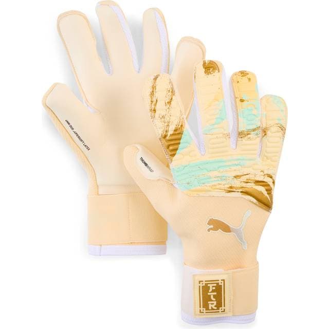 Puma Future Pro Hybrid Goalkeeper Gloves Creamy Vanilla Mint Jelly Emerald Ice