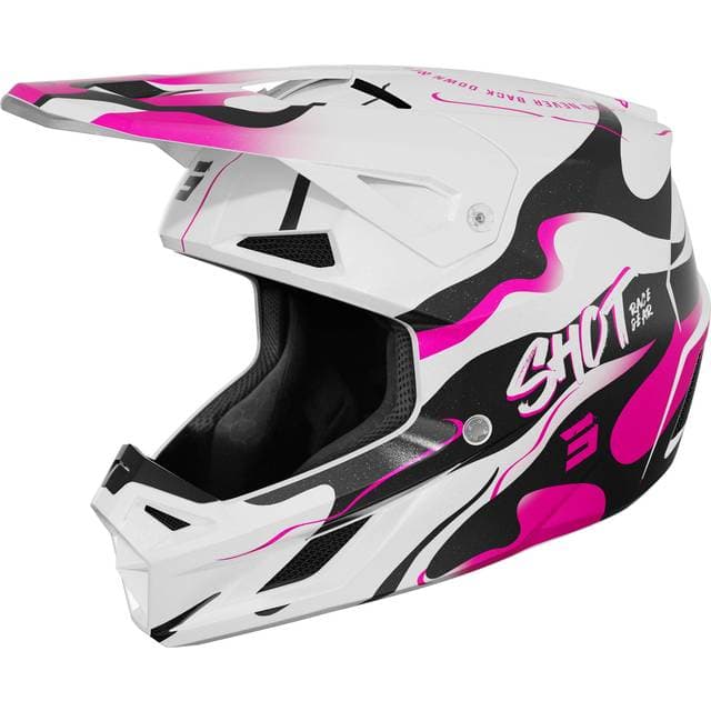 Shot Speed Beast Motocross Helmet - White Pink Man