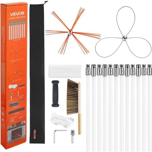 VEVOR Skorstensfejersæt 12 m Maksimalt Forlængelig