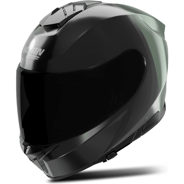 Nolan Integralhjelm N80-8 Verniciatura - Sort/Grøn/Grå/Antracit Blank Voksen