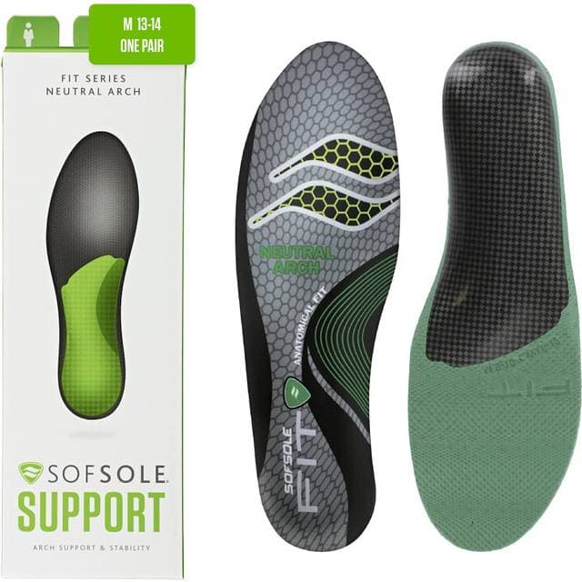 Sof Sole Neutral Arch Unisex Fit Support Insoles - Grey