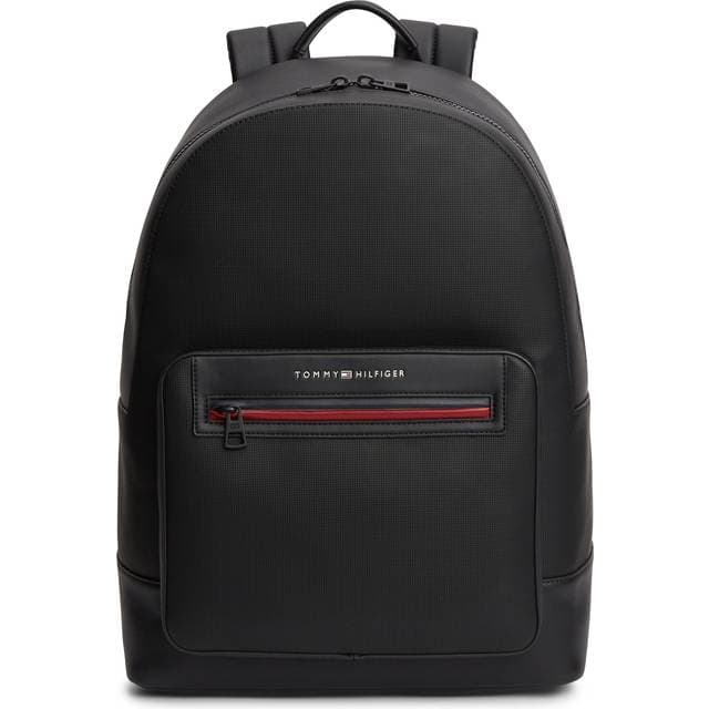 Tommy Hilfiger Metal Logo Textured Dome Backpack