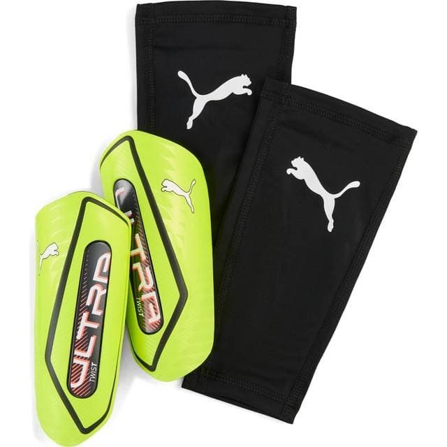 Puma Ultra Twist Football Sleeve Shinguards - Yellow Alert/Black