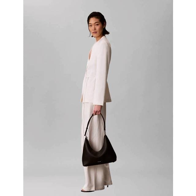 Calvin Klein Pebbled Jewellery Chain Hobo Bag - Black