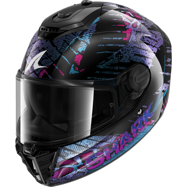 SHARK Helmets RS Reptaia Full Face Helmet - Black/Blue/Purple/Pink Man