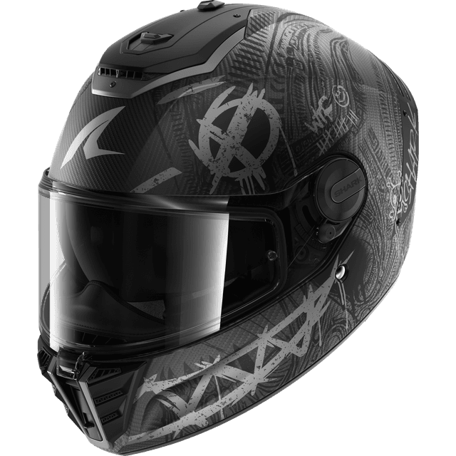 SHARK Helmets RS Carbon Shiever Full Face Helmet - Anthracite/Silver Man