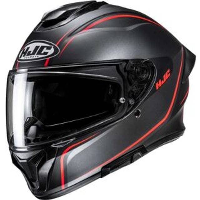 HJC C71 Quez MC1SF Integralhelm - Schwarz/Grau/Rot Herren