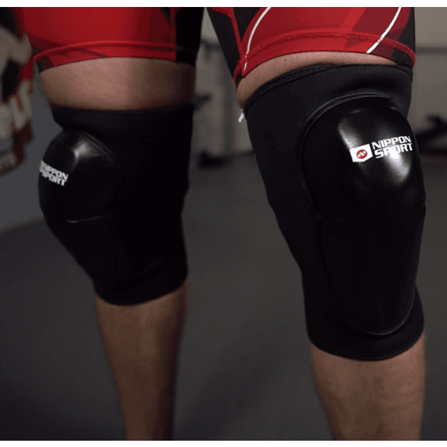 Nippon Sport Knæbeskytter Kunstlæder Sort