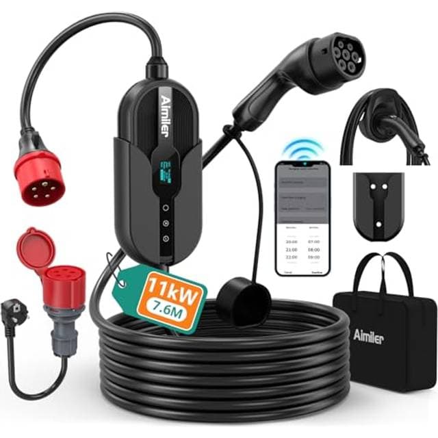 Aimiler Chargeur Voiture Electrique 11kW 7.6M