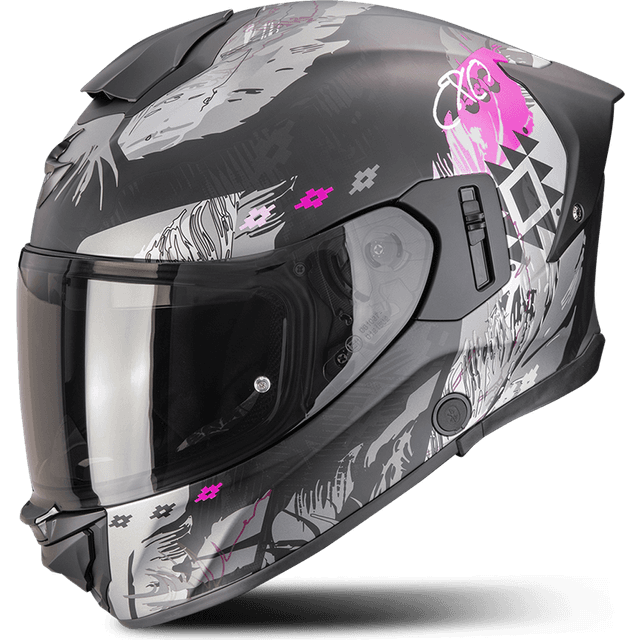 Scorpion Integralhjelm EXO-530 Air Hadji - Mat Sort/Pink Herre