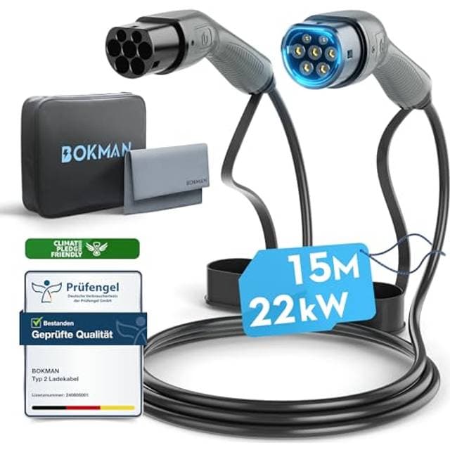 Bokman Typ 2 EV Ladekabel 22 kW 32A 3-Phasig