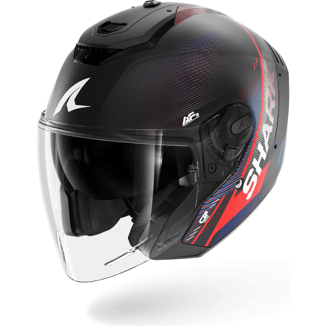 SHARK Helmets Pilothjelm Jet Carbon Speed-Tech - Blå/Rød