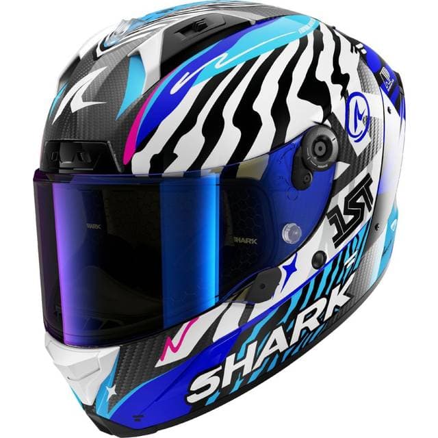 SHARK Helmets Integralhjelm Aeron Speed-Fancy - Hvid/Blå Herre